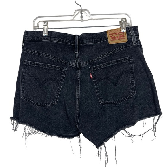 🥑5/$25 Levi’s 501 Cutoff Shorts Faded Black Button Fly sz 31 - Picture 2 of 6